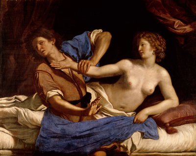 Jozef en de vrouw van Potifar, ca. 1649 door Giovanni Francesco Barbieri